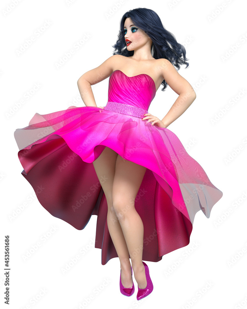 Beautiful brunette woman in long evening dress. Beautiful brunette woman in long evening dress.