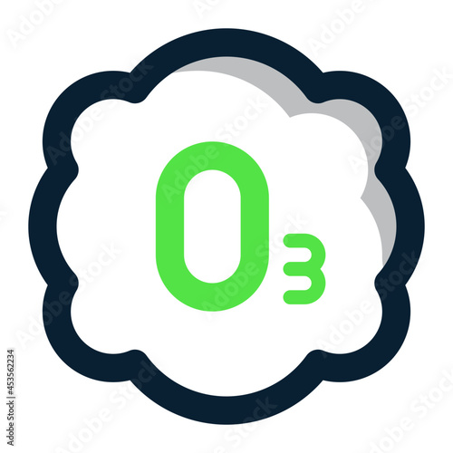 Ozone Layer o3 Icon Illustration