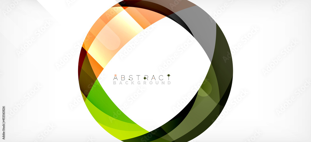 Color circle shapes, minimal geometric background. Trendy dynamic composition. Vector Illustration For Wallpaper, Banner, Background, Landing Page Color circle shapes, minimal geometric background. Trendy dynamic composition. Vector Illustration For Wallpaper, Banner, Background, Landing Page