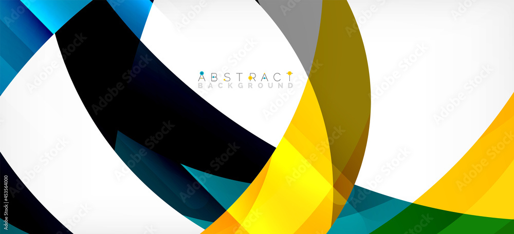 Color circle shapes, minimal geometric background. Trendy dynamic composition. Vector Illustration For Wallpaper, Banner, Background, Landing Page Color circle shapes, minimal geometric background. Trendy dynamic composition. Vector Illustration For Wallpaper, Banner, Background, Landing Page