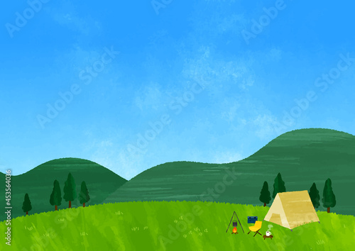 青空とキャンプ 横長