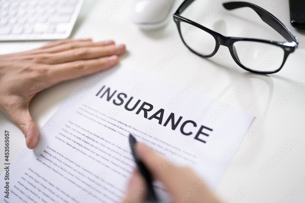 Insurance Policy Concept. Company Agent Insurance Policy Concept. Company Agent