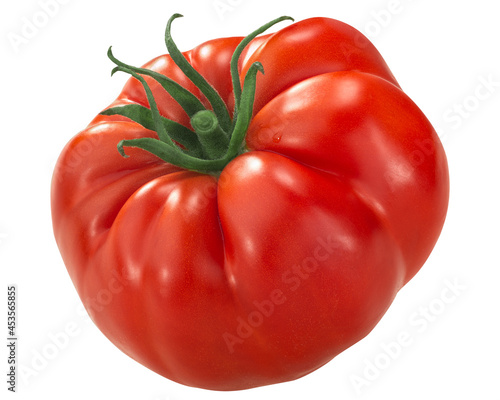 Large heirloom tomato (Solanum lycopersicum fruit), Rim odr Rome variety © maxsol7