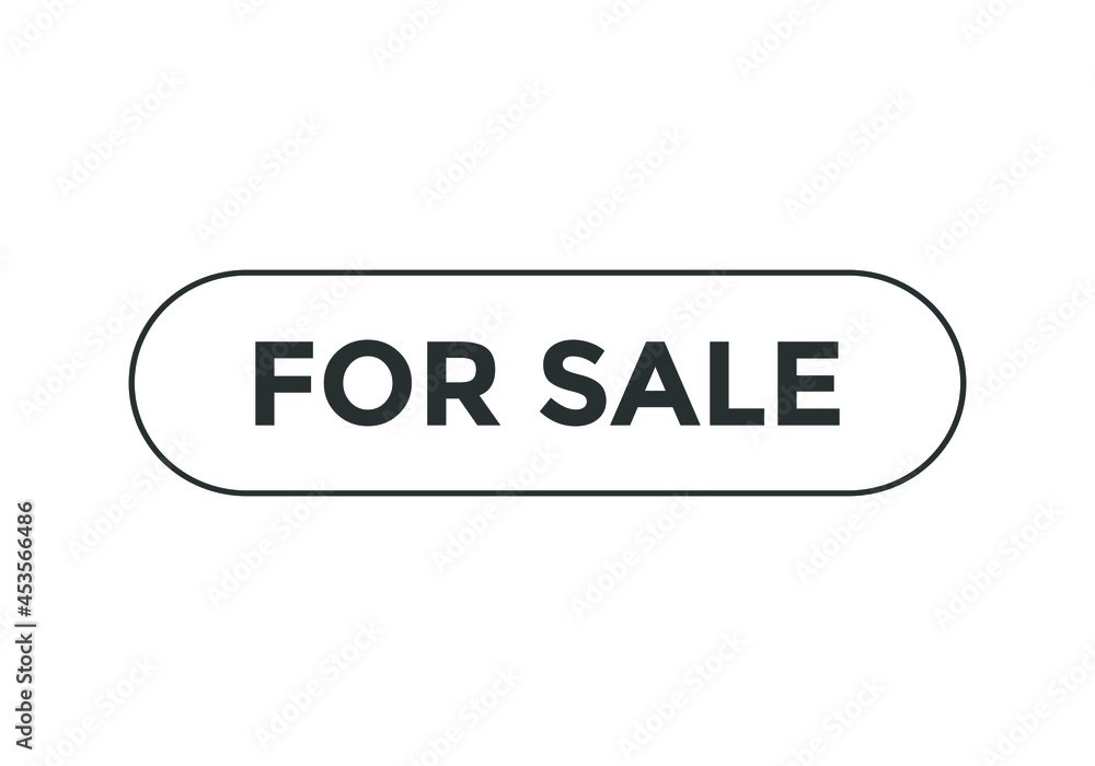 for sale text sign icon. rounded stroke black color text. web template for sale text sign icon. rounded stroke black color text. web template
