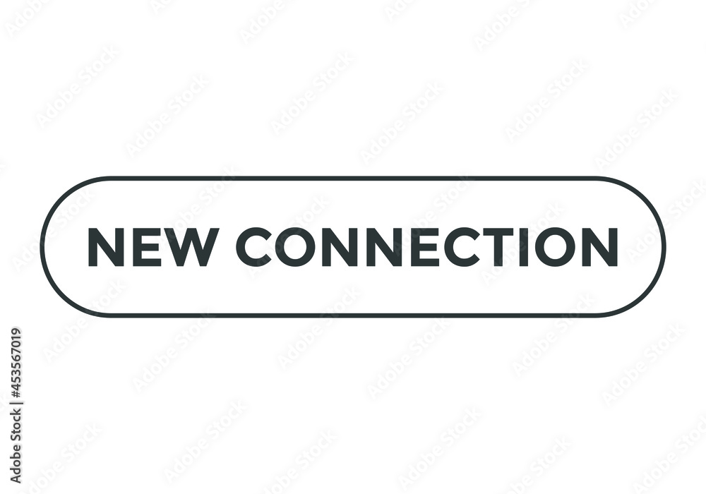new connection text sign icon button. web button template