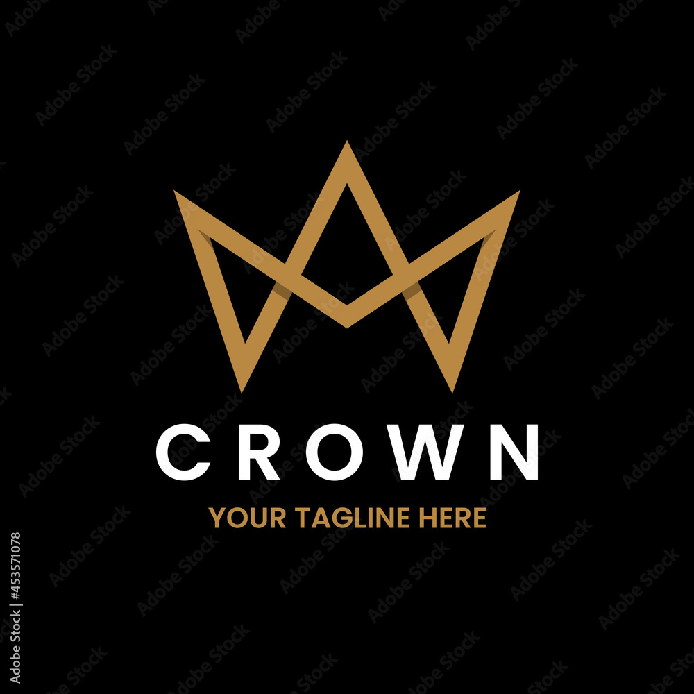 Fototapeta premium Simple crown logo design template. Stock vector illustration.