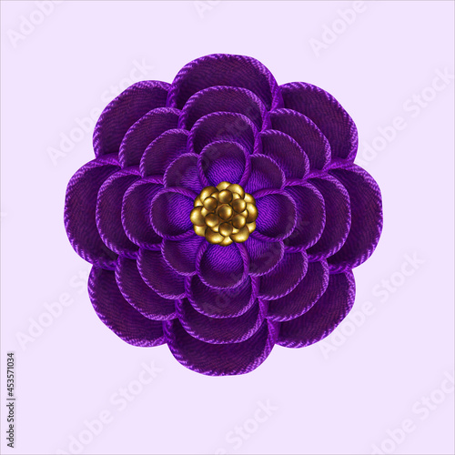 つまみ細工で作られた花のグラフィックとベクター背景