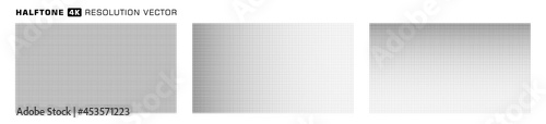 Halftone gradient 4K resolution abstract background vector set