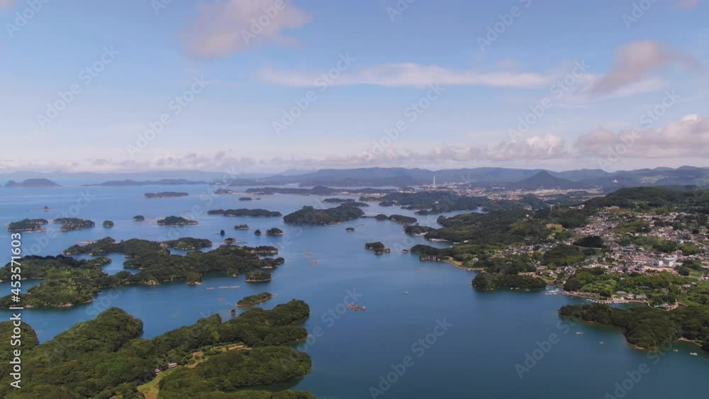 夏の九十九島の空撮 夏の九十九島の空撮