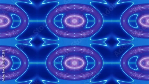 Wallpaper Mural blue background with circles lighting animation design. Torontodigital.ca