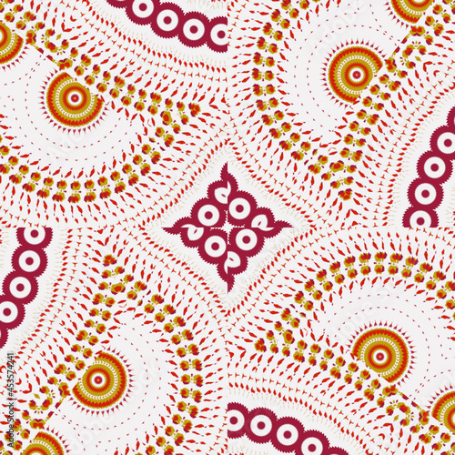 Abstract seamless pattern with various shapes. Geometric pattern for fabric. Textile background.