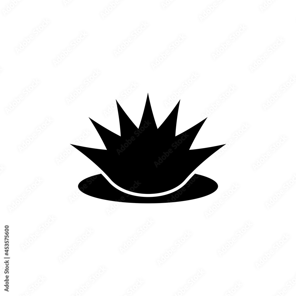 Lotus icon isolated on white background Lotus icon isolated on white background