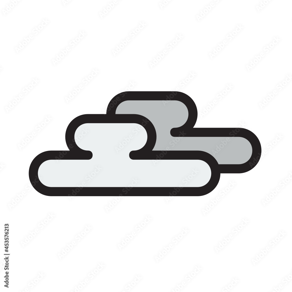 Cloudy , Weather filled outline icon. Cloudy , Weather filled outline icon.