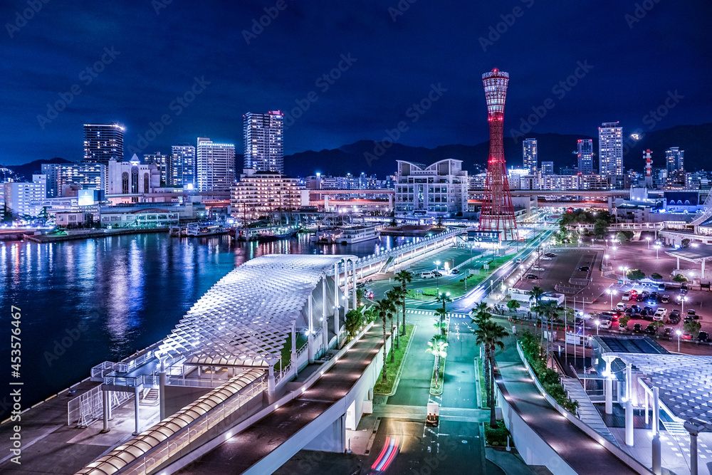 Fototapeta premium 神戸メリケンパークの夜景
