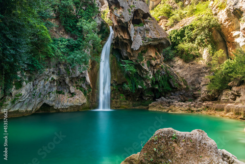 Tela La Calavera waterfall in the Borosa river, Sierra de Cazorla.