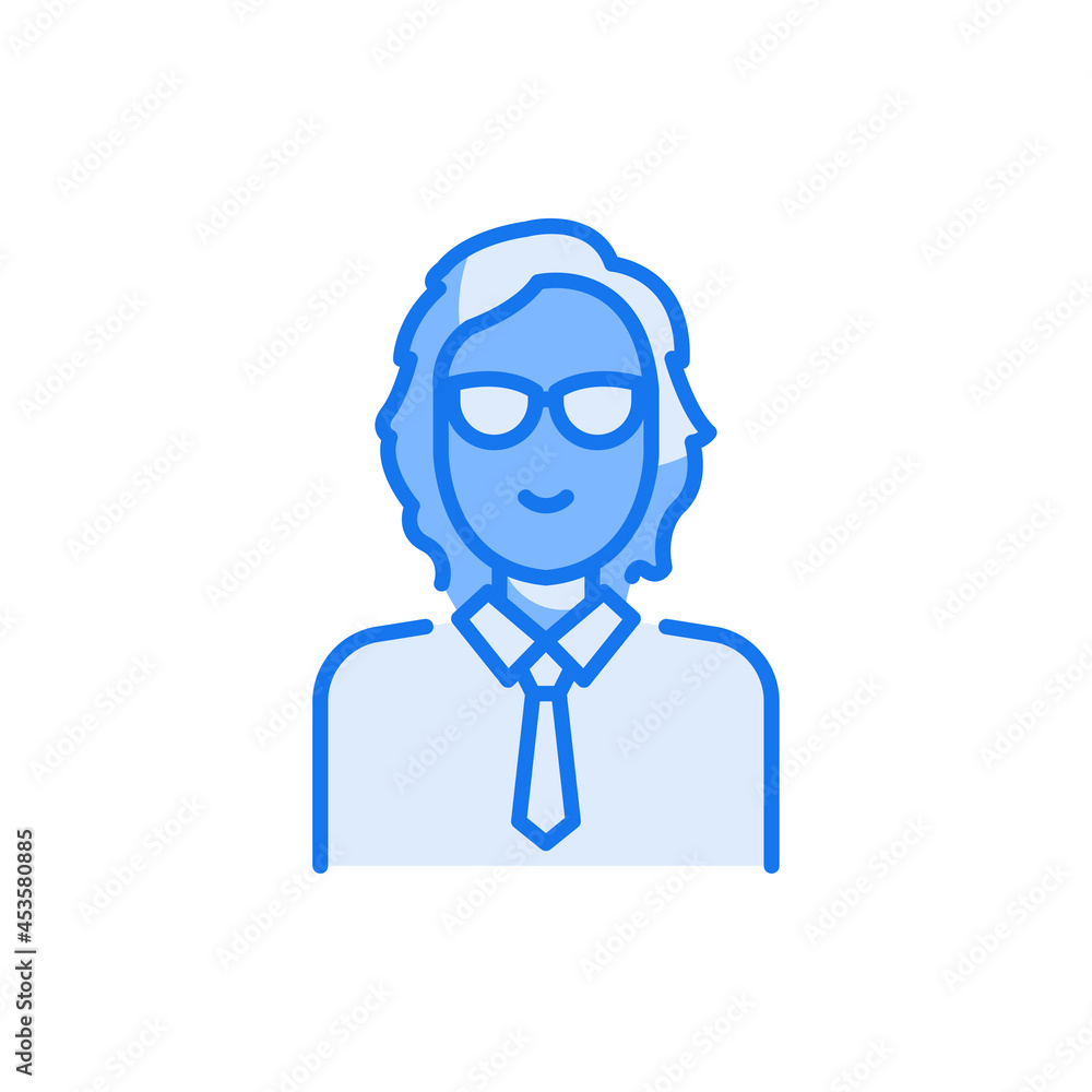 Dean vector blue colour icon style illustration. EPS 10 file Dean vector blue colour icon style illustration. EPS 10 file