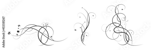 pattern ornament grapes curls vector stock drawing