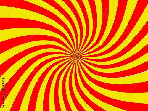 red and yellow sunlight sunburst sunshine background design for light ray banner, ads, template, product, social media, promotion sale background wallpaper vector illustration 