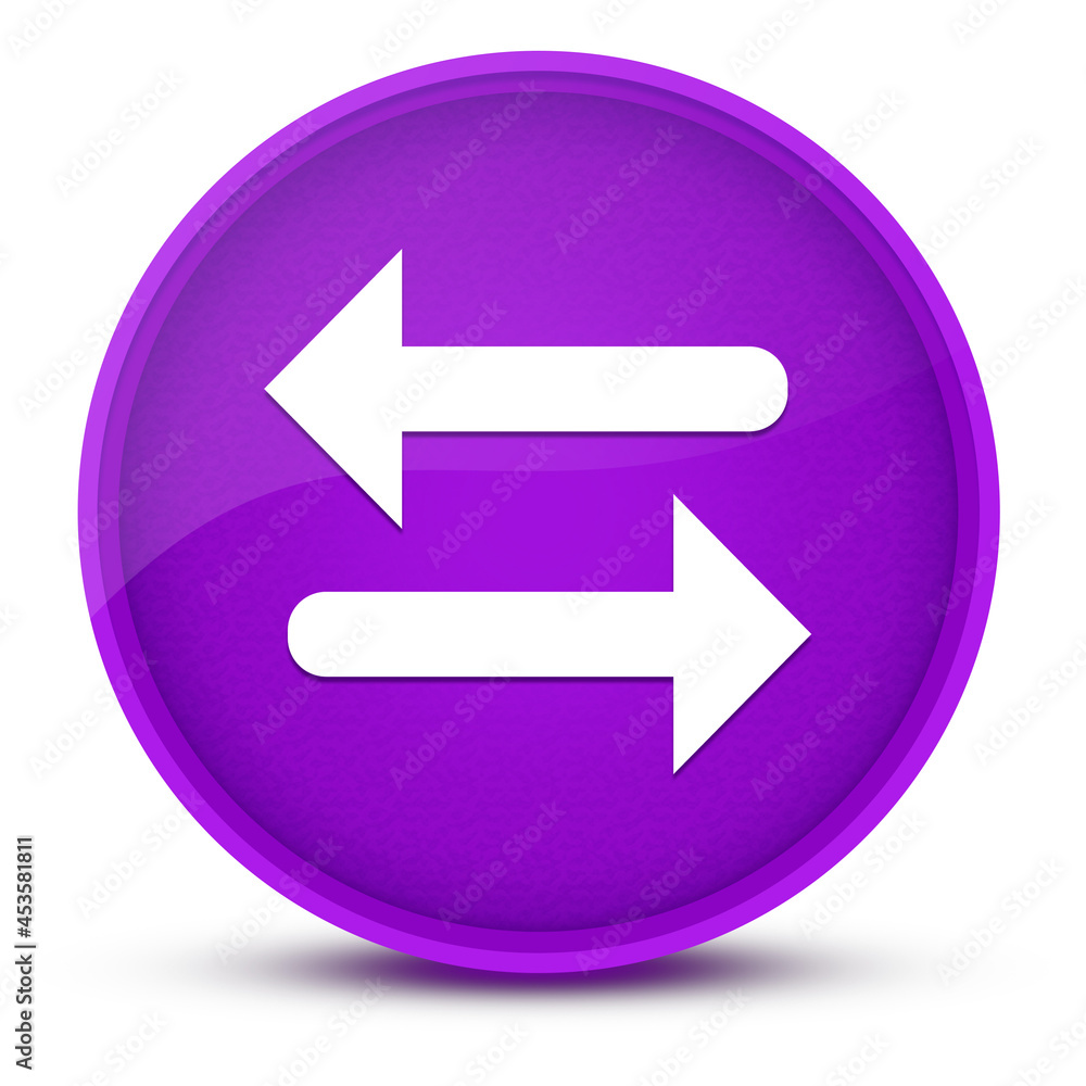 Transfer arrow luxurious glossy purple round button abstract Transfer arrow luxurious glossy purple round button abstract