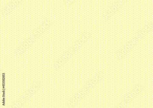 ハニカム構造を模した黄色系の下地 © kinemako