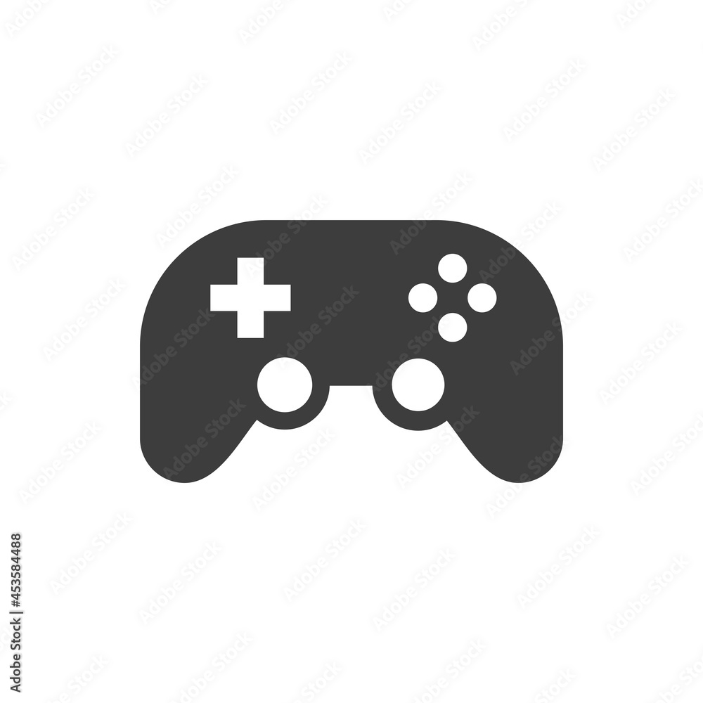 Joystick, game controller black icon. Console, video game vector symbol.  vector de Stock | Adobe Stock