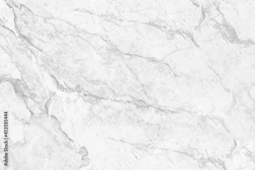 White marble texture background pattern with high resolution. © naiaekky