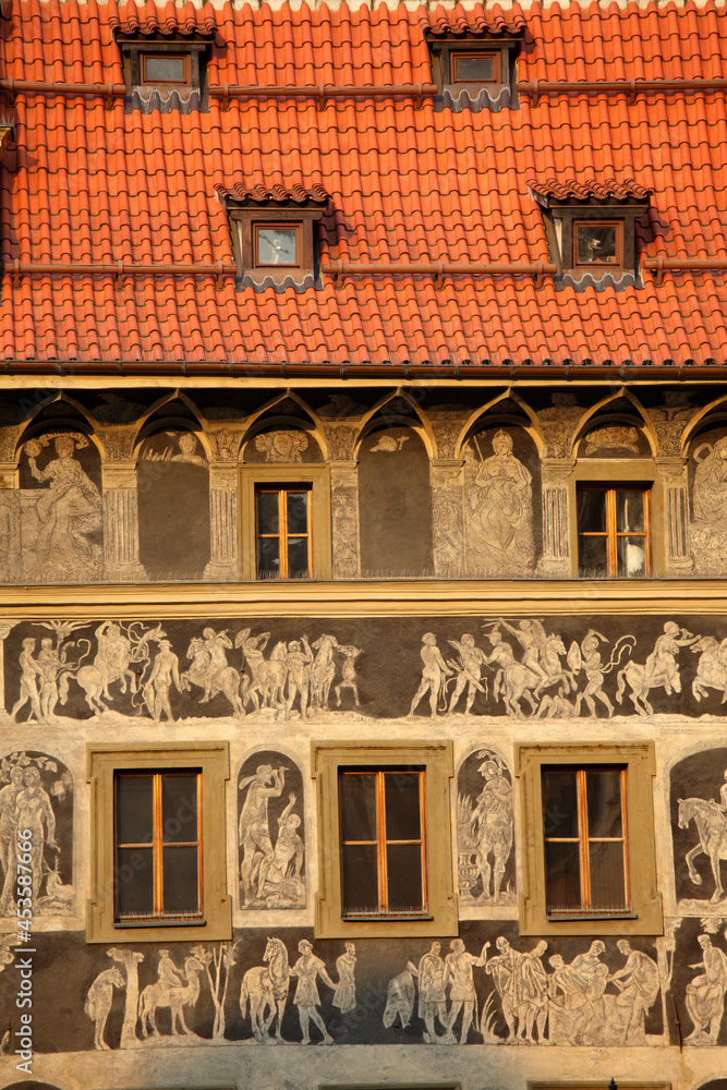 Fototapeta premium Decorations of a palace in Stare Mesto, Prague, CZ