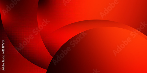 Beautiful red color wave style banner design