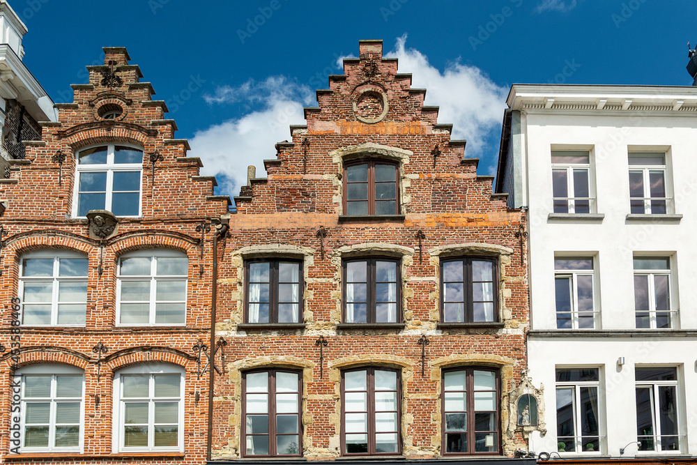 Kortrijk, West Flanders, Belgium - old buildings in city center
