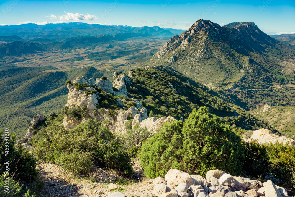 View from the top to mountain range