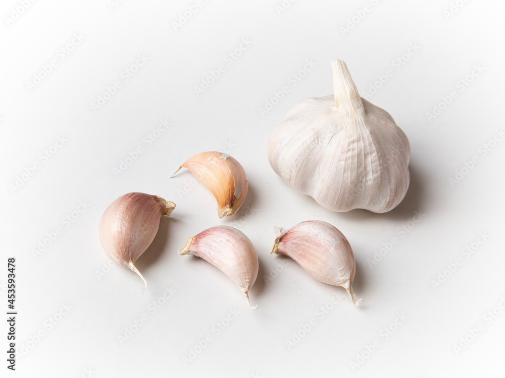 Garlic Isolated on white background Garlic Isolated on white background