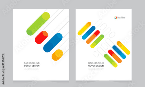 Background Cover design templates for brochure, magazine, flyer, booklet, annual report. Creative modern bright background with colorful circles and round shapes