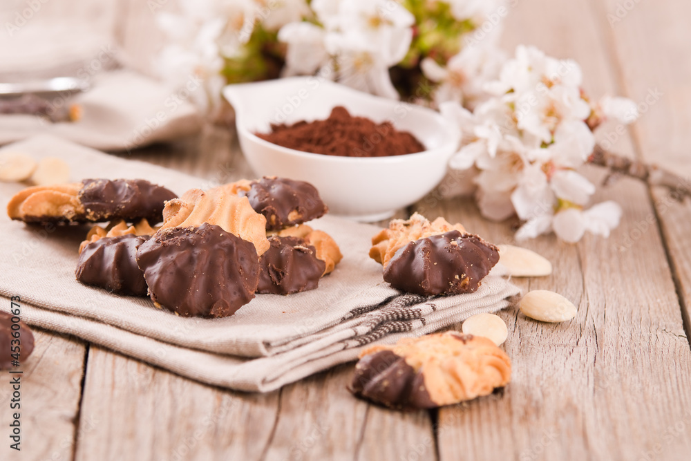 Butter cookies with chocolate. Butter cookies with chocolate.