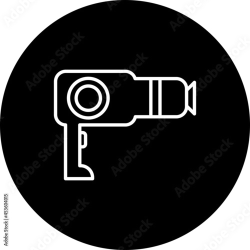 Dryer Line Inverted Vector Line Icon Design