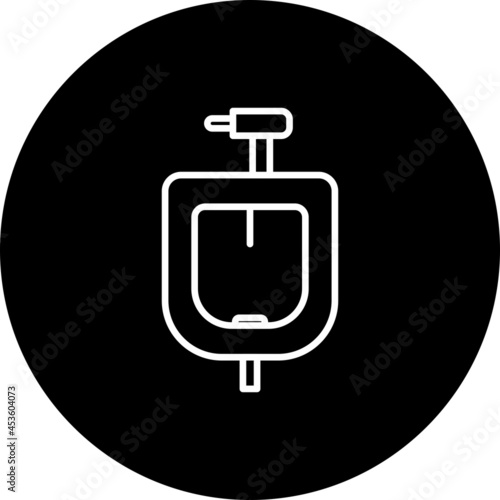 Urinal Line Inverted Vector Line Icon Design