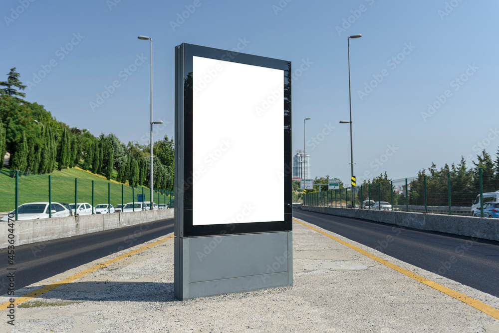 Blank billboard on street, Istanbul, TURKEY. Blank billboard on street, Istanbul, TURKEY.