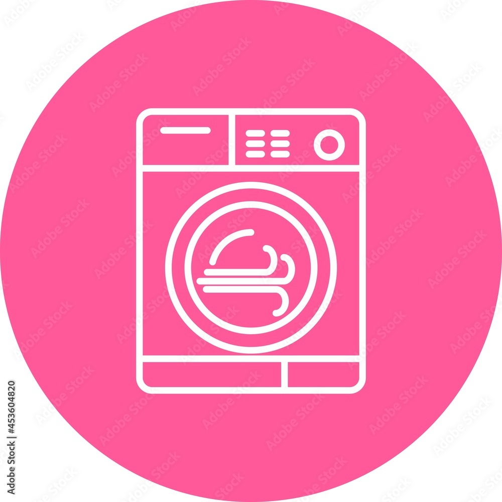 Washing machine Line Inverted Vector Line Icon Design Washing machine Line Inverted Vector Line Icon Design