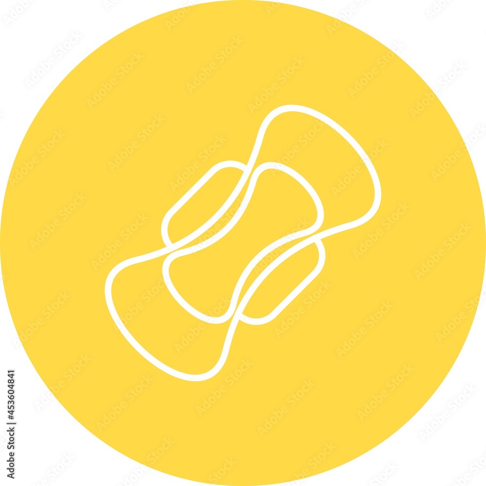Sanitary Pad Line Inverted Vector Line Icon Design Sanitary Pad Line Inverted Vector Line Icon Design