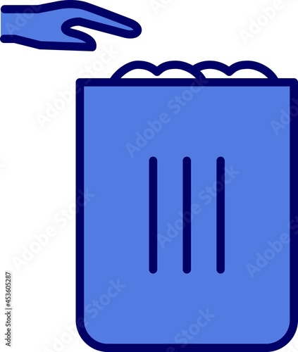 Use Trash Bin Line Inverted Vector Line Icon Design