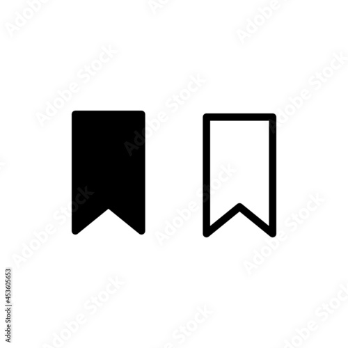Bookmark vector icon. Reading mark symbol. Web and application interface button. Read note book sign.