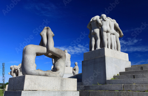 Canvas Print sculptures in Vigeland Sculpture Park, Frogner park, Oslo