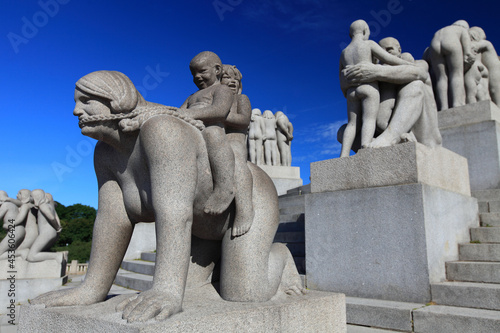 Photography sculptures in Vigeland Sculpture Park, Frogner park, Oslo