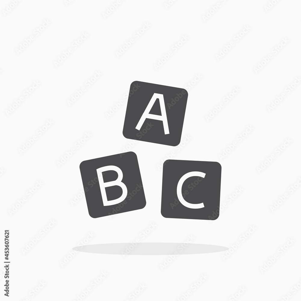 ABC blocks icon. ABC blocks icon.