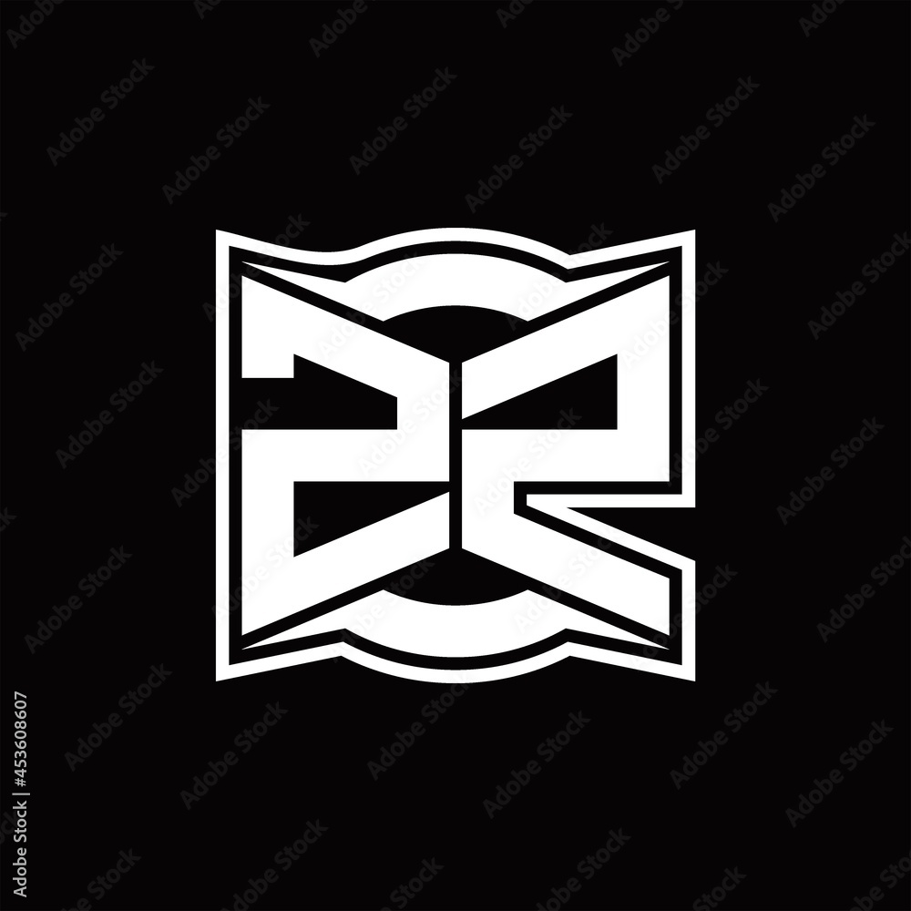 ZZ Logo monogram with abstract shape design template ZZ Logo monogram with abstract shape design template