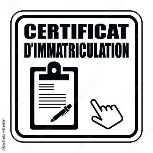 Logo certificat d'immatriculation.