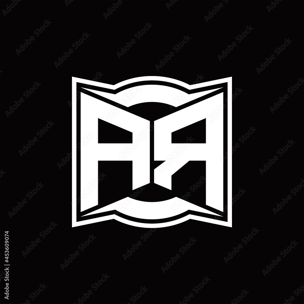 AR Logo monogram with abstract shape design template AR Logo monogram with abstract shape design template