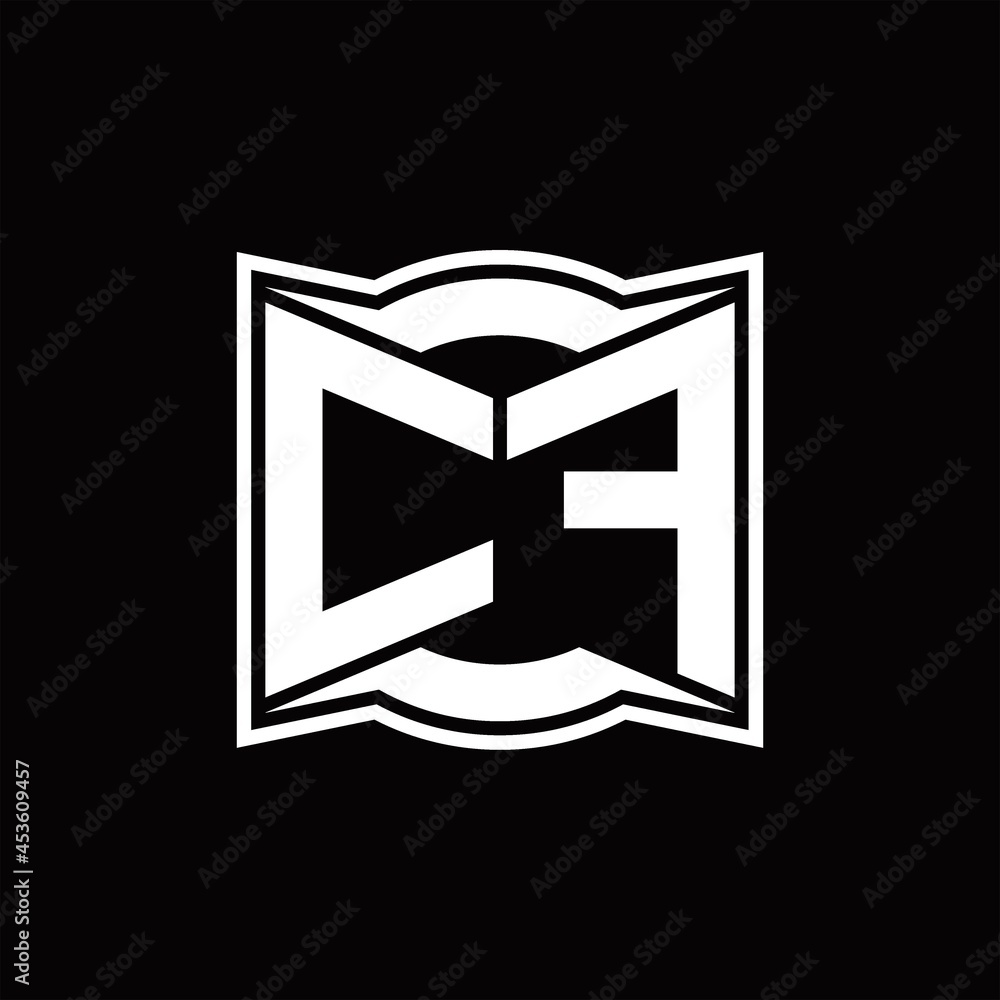 CF Logo monogram with abstract shape design template CF Logo monogram with abstract shape design template