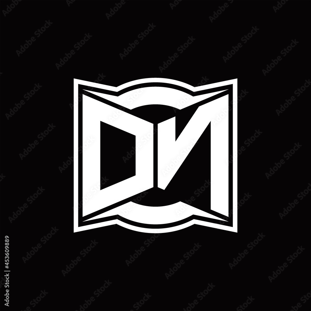 DN Logo monogram with abstract shape design template DN Logo monogram with abstract shape design template