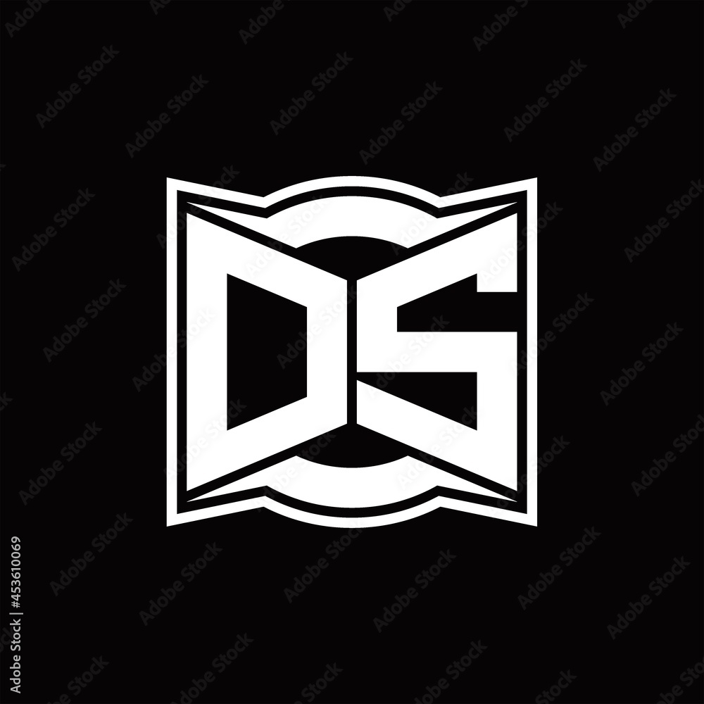 DS Logo monogram with abstract shape design template DS Logo monogram with abstract shape design template