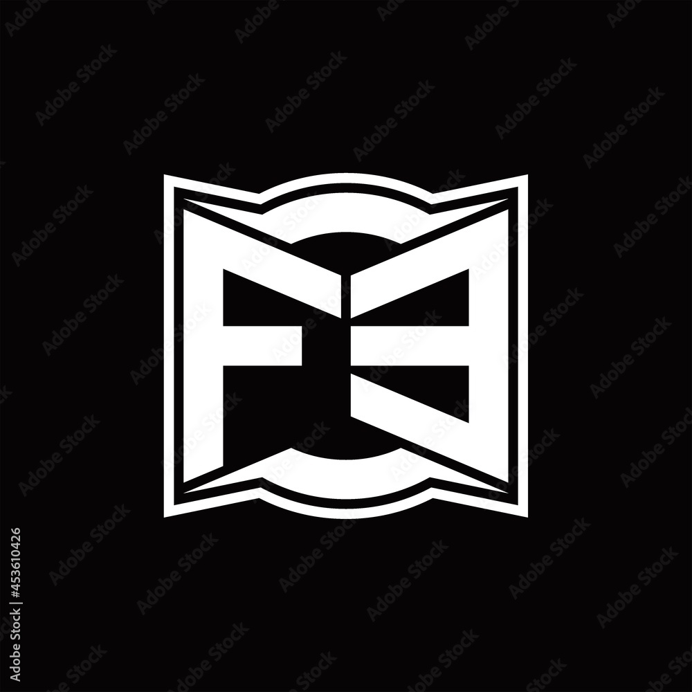 FE Logo monogram with abstract shape design template FE Logo monogram with abstract shape design template